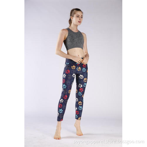 Women's North America Elastic Printed Leggings